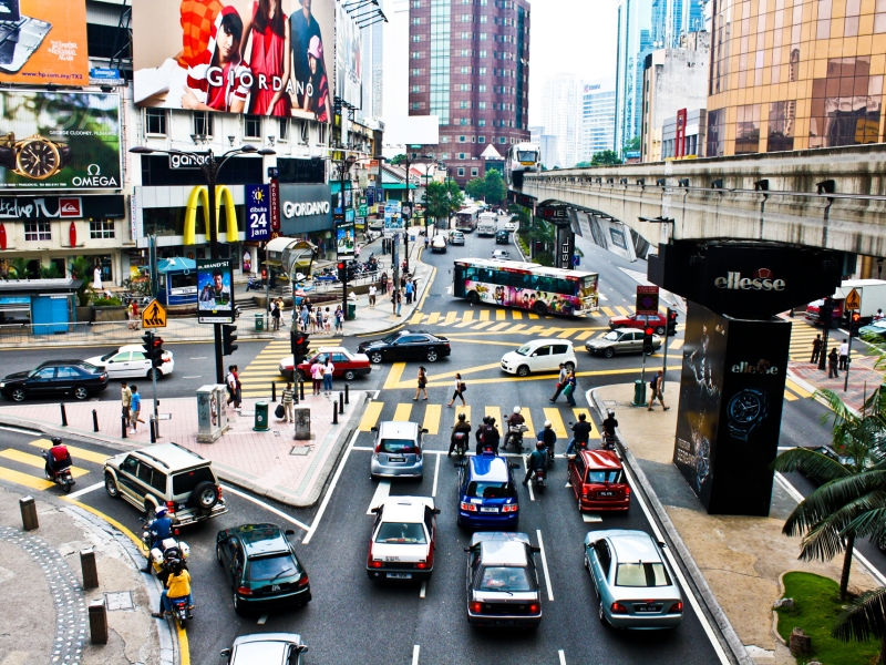 Bukit Bintang, Kuala Lumpur Bukit bintang from kl monorail 2009 800x600 scaled cropp Kuala Lumpur Home of the Petronas Towers